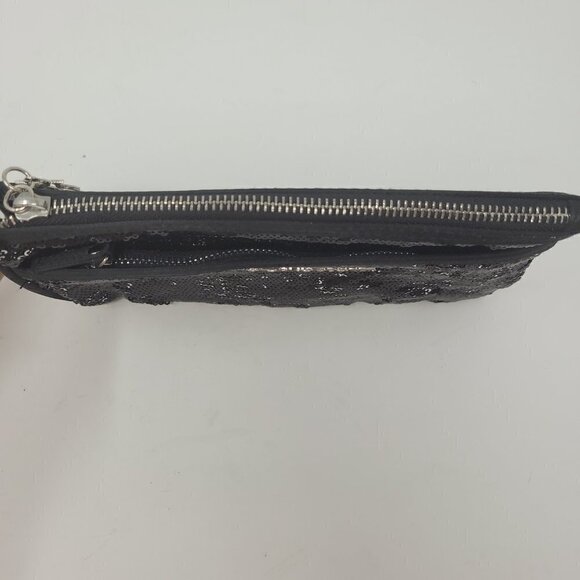 Victoria's Secret Vintage Black/Silver Sequined Clutch - Picture 9 of 9